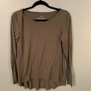 Soft dark green long sleeve